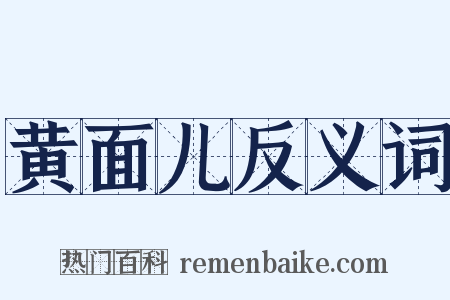 黄面儿反义词是什么意思的图片